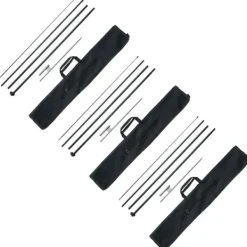 Sale Fjerflagstang Kit 3-pak, Swooper flagstang 16,3 fod med jordpæle, holdbar konstruktion, let at installere Flag & Vindposer