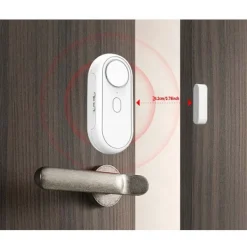Sensorer Til Sikkerhedssystemer^Fjernbetjening Vibration & Dør Sensor Alarm - Inkluderet Batteri, Kompatibel med Alle Døre og Vinduer