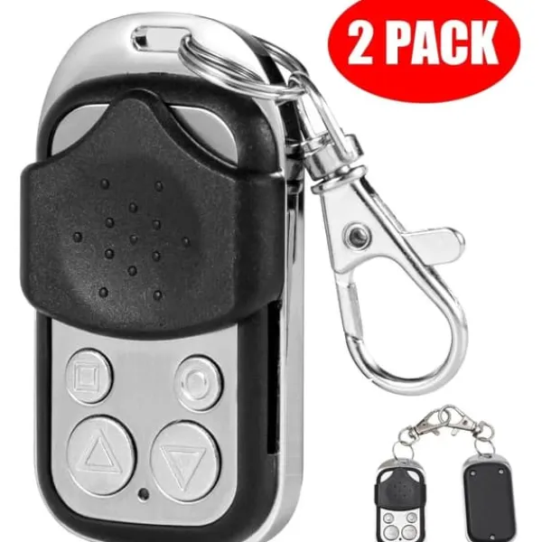 Clearance Fjernbetjeninger til automatisk skydeportåbner, 433 MHz, 2-pak, hvid (kun fjernbetjeninger) Skure, Garager & Carports