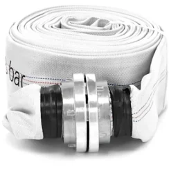 Brandslukkere^Flad brandmandswebslange til vand med storz-stik 3'' 76 mm 8-24 bar 20 m