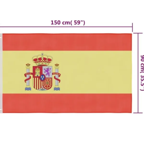 Hot Flag & vimpler - Living det spanske flag 90x150 cm Flag & Vindposer