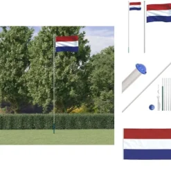 Flag & Vindposer^Flag & vimpler - Living Holland flag og flagstang 6,23 m aluminium