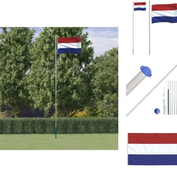 Flag & Vindposer^Flag & vimpler - Living Holland flag og flagstang 6,23 m aluminium