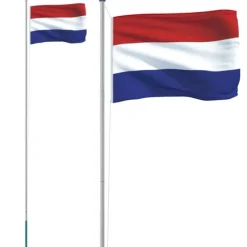 Flag & Vindposer^Flag & vimpler - Living Holland flag og flagstang 6,23 m aluminium