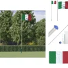 Flag & Vindposer^Flag & vimpler - Living Italien flag og flagstang 6,23 m aluminium