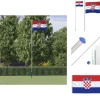 Flag & Vindposer^Flag & vimpler - Living Kroatien flag og flagstang 6,23 m aluminium