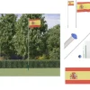 Flag & Vindposer^Flag & vimpler - Living Spanien flag og flagstang 6,23 m aluminium
