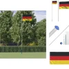 Flag & Vindposer^Flag & vimpler - Living Tyskland flag og flagstang 6,23 m aluminium