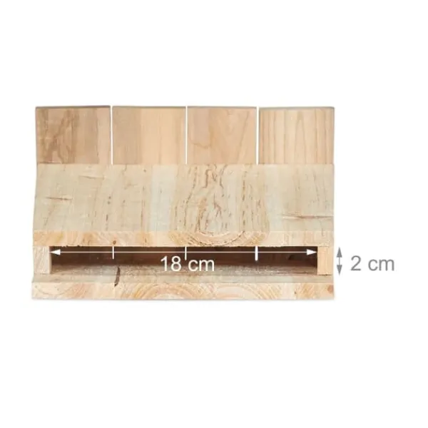 New Flagermuskasser, Træ, 34x32,5x13 cm, Naturlig Til Fugle & Småvildt