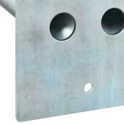 Clearance Flagstangholder i rustfrit stål – Moderne design | Størrelse: 10,5x7,5 cm | Farve: Sølv Flag & Vindposer