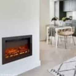 New Flandria el-indbygningsovn - 1500 Watt varme - fjernbetjening Pejse