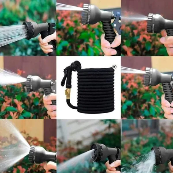 Viking Choice Vanding^Fleksibel haveslange - 10-30 meter - med sprøjtepistol - sort