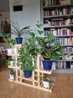 Flerniveau træblomsterkrukke RKB /95x116x25/ Naturlig brændt Plantestativer