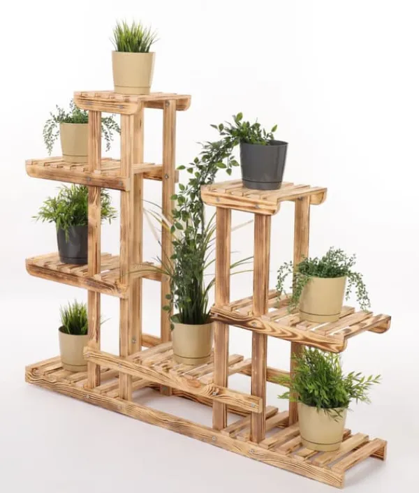 Flerniveau træblomsterkrukke RKB /95x116x25/ Naturlig brændt Plantestativer