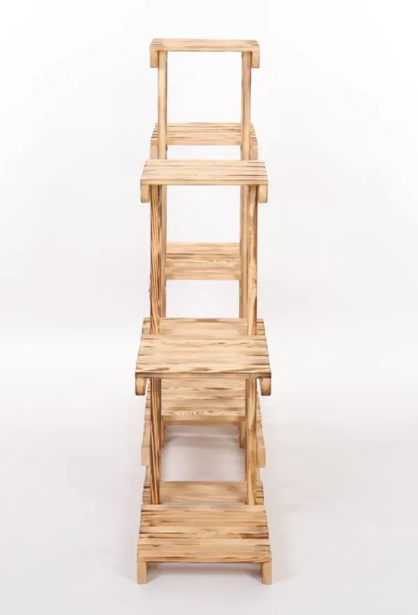 Flerniveau træblomsterkrukke RKB /95x116x25/ Naturlig brændt Plantestativer