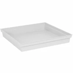 Hot Flower Pot Dish EDA Tuscany Squared White 40 cm 40 x 40 x 5,9 cm Krukker & Plantebeholdere
