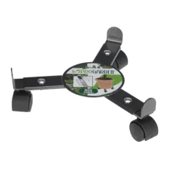 Støtte Med Hjul, Sæder & Knæbeskyttelse Til Havepleje^Flowerpot Standt with Wheels Adjustable Grey Metal (30 cm)