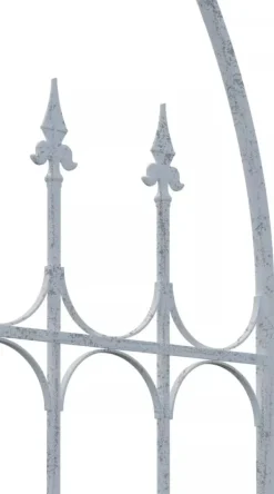 Buer, Spalier, Lysthuse Uden Tag^Flowton Metal Trellis for Climbing Plants & Flower Beds - Antique White, Partially Assembled, 70x70x234 cm