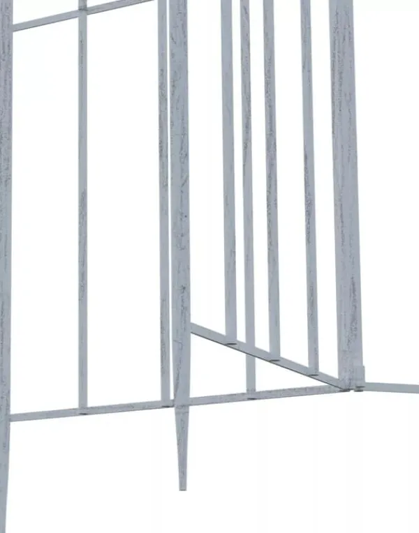 Buer, Spalier, Lysthuse Uden Tag^Flowton Metal Trellis for Climbing Plants & Flower Beds - Antique White, Partially Assembled, 70x70x234 cm