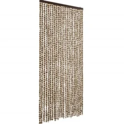 Insektmiddel & Dyreafvisende Middel^Flueforhæng i chenille - Dørgardin til insektbeskyttelse | Farve: Beige og Brun | Størrelse: 100x230 cm
