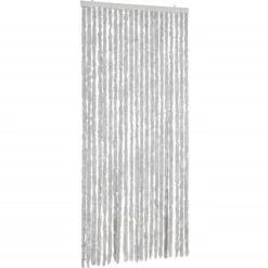 Flueforhæng i chenille - Dørgardin | Størrelse: 90x220 cm | Farve: Grå Insektmiddel & Dyreafvisende Middel