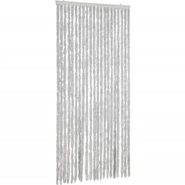 Flueforhæng i chenille - Dørgardin | Størrelse: 90x220 cm | Farve: Grå Insektmiddel & Dyreafvisende Middel
