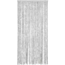 Flueforhæng i chenille - Dørgardin | Størrelse: 90x220 cm | Farve: Grå Insektmiddel & Dyreafvisende Middel