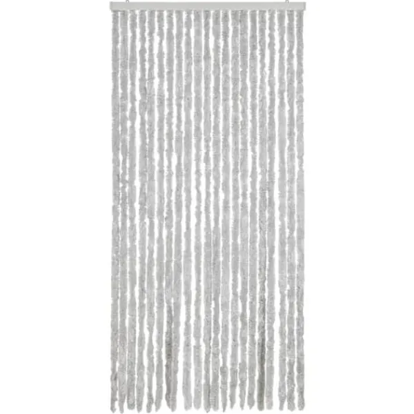 Flueforhæng i chenille - Dørgardin | Størrelse: 90x220 cm | Farve: Grå Insektmiddel & Dyreafvisende Middel