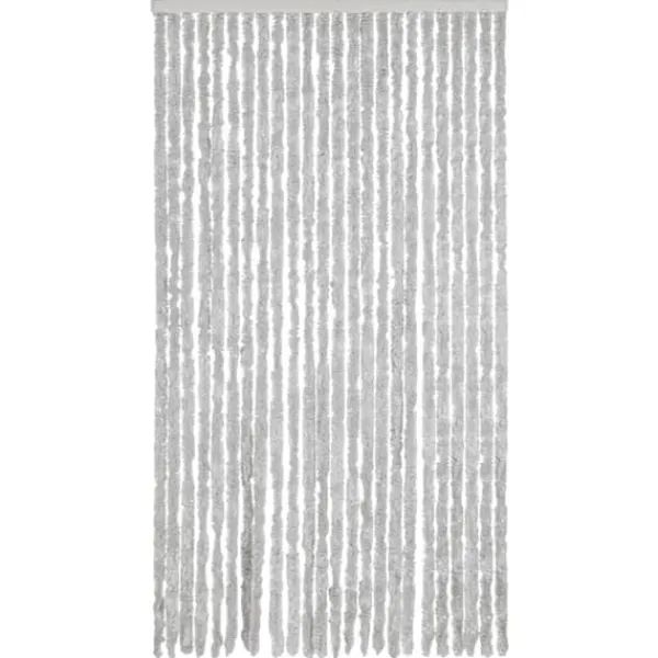 New Flueforhæng i chenille - Dørgardin til insektbeskyttelse | Størrelse: 100x220 cm | Farve: Grå Insektmiddel & Dyreafvisende Middel