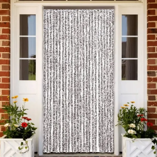 Insektmiddel & Dyreafvisende Middel^Flueforhæng i chenille - Dørgardin til insektbeskyttelse | Farve: Brun og Beige | Størrelse: 100x200 cm