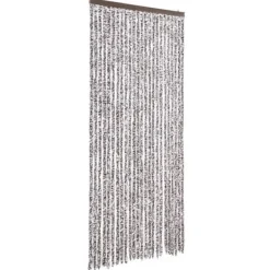Insektmiddel & Dyreafvisende Middel^Flueforhæng i chenille - Dørgardin til insektbeskyttelse | Farve: Brun og Beige | Størrelse: 100x200 cm