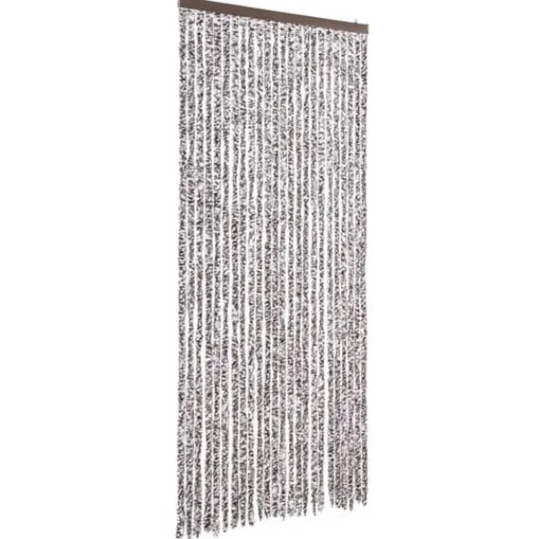 Insektmiddel & Dyreafvisende Middel^Flueforhæng i chenille - Dørgardin til insektbeskyttelse | Farve: Brun og Beige | Størrelse: 100x200 cm