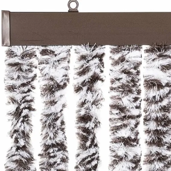 Insektmiddel & Dyreafvisende Middel^Flueforhæng i chenille - Dørgardin til insektbeskyttelse | Farve: Brun og Beige | Størrelse: 100x200 cm