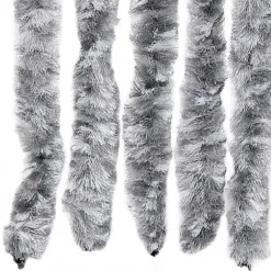 New Flueforhæng i chenille - Dørgardin 100x200 cm | Farve: Grå/Hvid Insektmiddel & Dyreafvisende Middel
