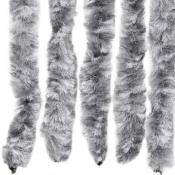 New Flueforhæng i chenille - Dørgardin 100x200 cm | Farve: Grå/Hvid Insektmiddel & Dyreafvisende Middel