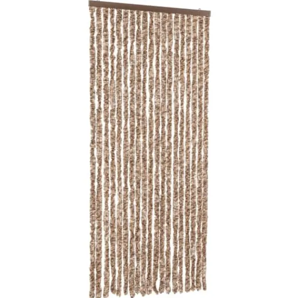 Insektmiddel & Dyreafvisende Middel^Flueforhæng i chenille - Insektgardin | Farve: Beige og mørkebrun | Størrelse: 56x185 cm