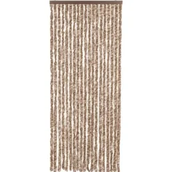 Insektmiddel & Dyreafvisende Middel^Flueforhæng i chenille - Insektgardin | Farve: Beige og mørkebrun | Størrelse: 56x185 cm