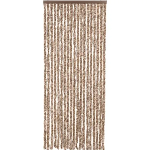 Insektmiddel & Dyreafvisende Middel^Flueforhæng i chenille - Insektgardin | Farve: Beige og mørkebrun | Størrelse: 56x185 cm