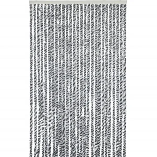 Insektmiddel & Dyreafvisende Middel^Flueforhæng i chenille - Insektgardin | Størrelse: 1118x220 cm | Farve: Grå, Sort-Hvid