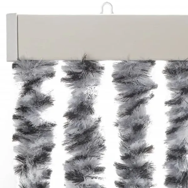 Insektmiddel & Dyreafvisende Middel^Flueforhæng i chenille - Insektgardin | Størrelse: 1118x220 cm | Farve: Grå, Sort-Hvid