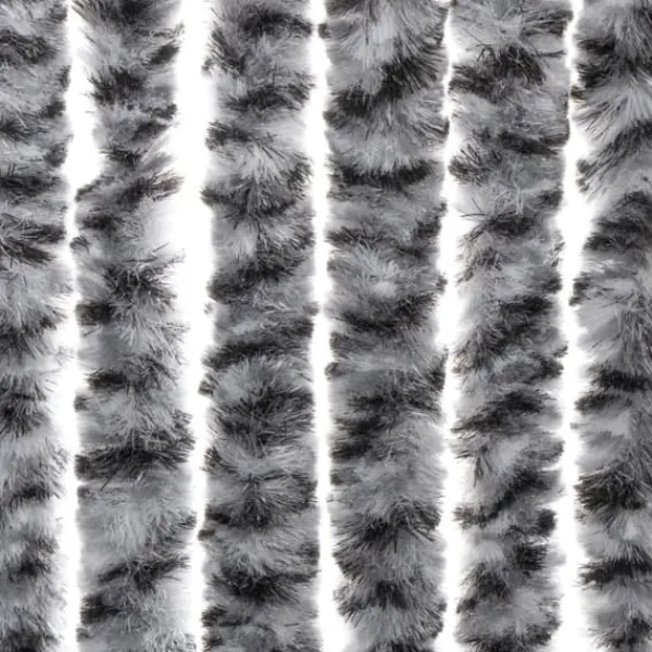 Insektmiddel & Dyreafvisende Middel^Flueforhæng i chenille - Insektgardin | Størrelse: 1118x220 cm | Farve: Grå, Sort-Hvid