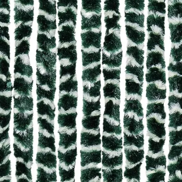 Best Flueforhæng i chenille - Insektgardin | Farve: Grøn/Hvid | Størrelse: 118x220 cm Insektmiddel & Dyreafvisende Middel