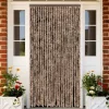 Best Flueforhæng i chenille - Insektgardin til dør | Farve: Beige og mørkebrun | Størrelse: 100x200 cm Insektmiddel & Dyreafvisende Middel