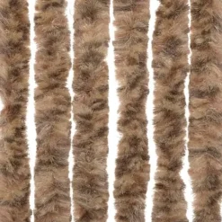 Best Flueforhæng i chenille - Insektgardin til dør | Farve: Beige og mørkebrun | Størrelse: 100x200 cm Insektmiddel & Dyreafvisende Middel