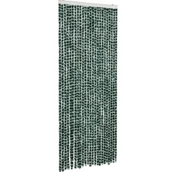Flueforhæng i chenille - Insektgardin | Farve: Grøn og Hvid | Størrelse: 100x200 cm Insektmiddel & Dyreafvisende Middel
