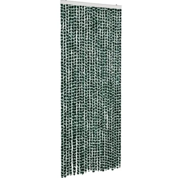 Flueforhæng i chenille - Insektgardin | Farve: Grøn og Hvid | Størrelse: 100x200 cm Insektmiddel & Dyreafvisende Middel