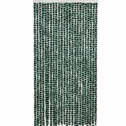 Flueforhæng i chenille - Insektgardin | Farve: Grøn og Hvid | Størrelse: 100x200 cm Insektmiddel & Dyreafvisende Middel