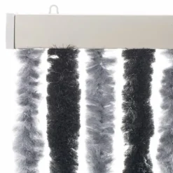 Insektmiddel & Dyreafvisende Middel^Flueforhæng 100x220 cm - Insektgardin i chenille | Farve: Grå/Svarte