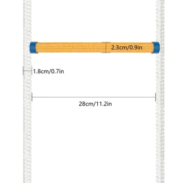 Beredskabsplaner^Flugtstige - Redningsstige - 10 m - 200 kg Bæreevne - Skridsikker - Til Balkon & Hjem - Udendørs Brug
