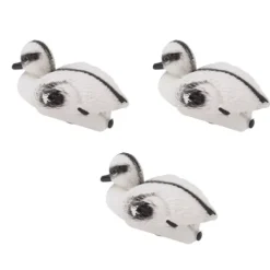 Clearance Flydende gule Ællingedamme Ornament Sæt til Have og Pool - 3 Realistiske plastænder - Perfekt til Vanddekoration - C Style - 12x6,5 cm Havedekorationer